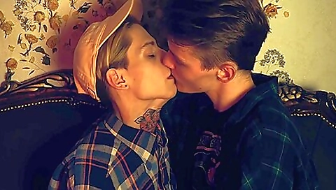 Sexy young girl gets face full of cum